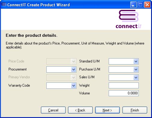 ConnectIT-MAS90 Product Wizard Product details