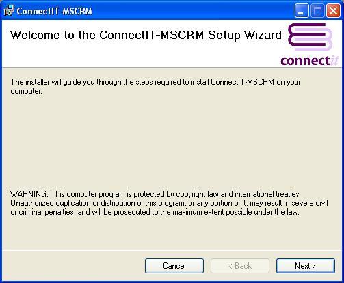 ConnectIT-MSCRM Windows installer