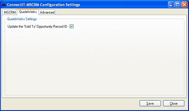 ConnectIT-MSCRM QuoteWerks settings