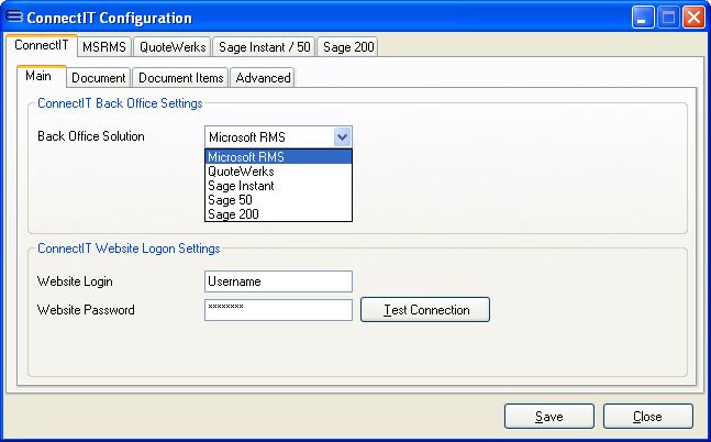 ConnectIT-WebCart Configuration options